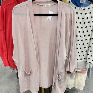Tekaty Blush Open-Front Cardigan